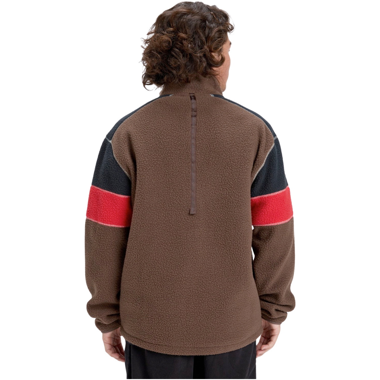 2026 Quiksilver Mens Clean Coast Block Full Zip Fleece EQYPF03065 - Chocolate Brown